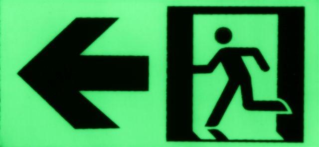 Allure Glow - RM-L170x80 Running man exit sign glow in the dark 170x80mm