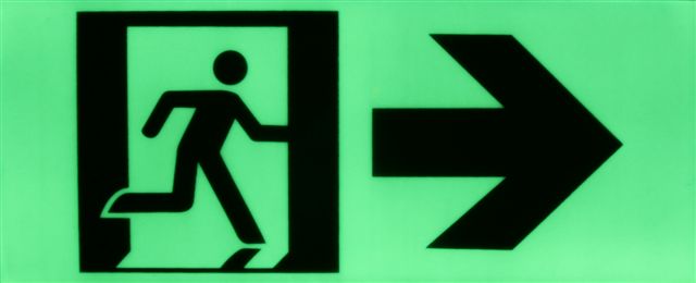 Allure Glow - RM-R370x150 Running man exit sign right arrow 370x150mm