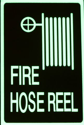 Allure Glow - FHR Fire hose reel sign 225x150mm glow in the dark